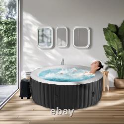 Spa gonflable rond SLSY pour 4 personnes, étanche, jacuzzi gonflable avec 120 jets d’air