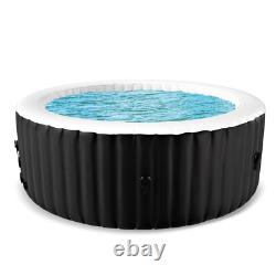 Spa gonflable rond SLSY pour 4 personnes, étanche, jacuzzi gonflable avec 120 jets d’air