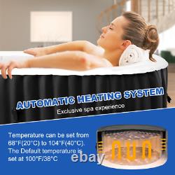 Spa gonflable rond SLSY pour 4 personnes, étanche, jacuzzi gonflable avec 120 jets d’air