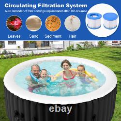 Spa gonflable rond SLSY pour 4 personnes, étanche, jacuzzi gonflable avec 120 jets d’air