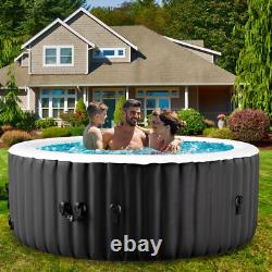 Spa gonflable rond SLSY pour 4 personnes, étanche, jacuzzi gonflable avec 120 jets d’air