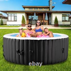 Spa gonflable rond SLSY pour 4 personnes, étanche, jacuzzi gonflable avec 120 jets d’air
