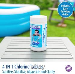 Tablettes de chlore multifonction Clearwater Bestway 1 KG, 50 x 20g pour piscine et spa