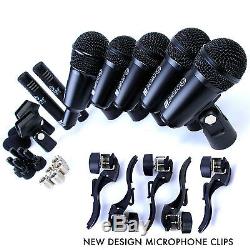 Tambour Microphones Set'nordell ' 7 Pce MIC Kit, 5 Clips Rim, 7 Câbles Xlr + Étui