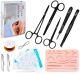 Trousse De Pratique De Suture Avec Pad à 3 Couches Et 14 Blessures En Silicone Pour Les étudiants