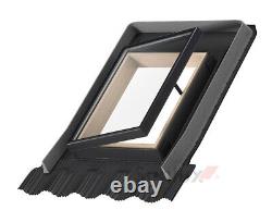 Velux Vlt Conservation Access Loft Roof Window 45x55 CM Skylight + Kit Clignotant