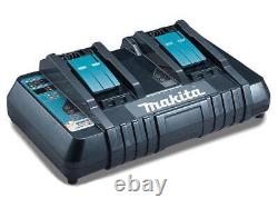 Véritable Makita Bl1850 2 X 5.0ah Batterie Twin Chargeur Kit 45min Temps De Charge