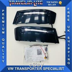 Vw Transporter T5 Drl Kit 2010-15 Facelift Meilleure Qualité Les Couvertures Abs (non Peint)