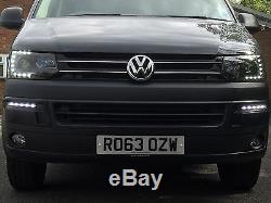 Vw Transporter T5 Drl Kit 2010-15 Facelift Meilleure Qualité Les Couvertures Abs (non Peint)